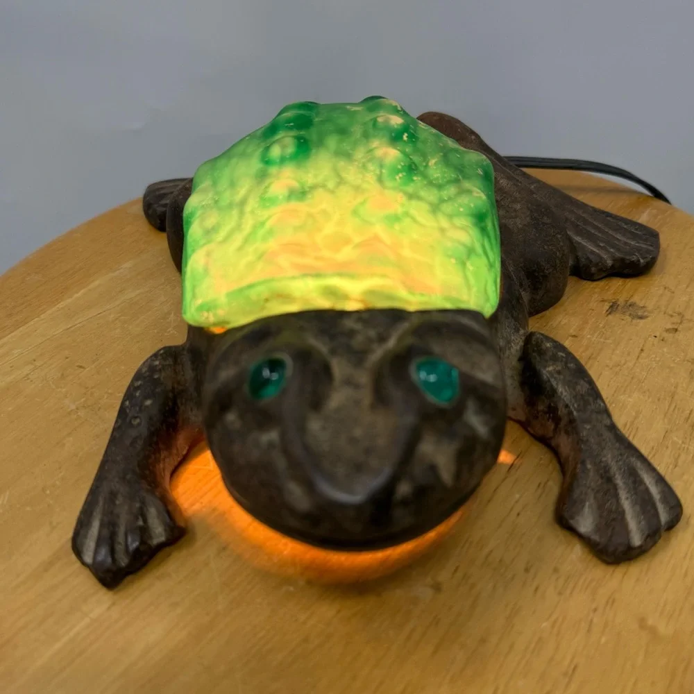 vintage electric frog accent lamp, often referred to as a 